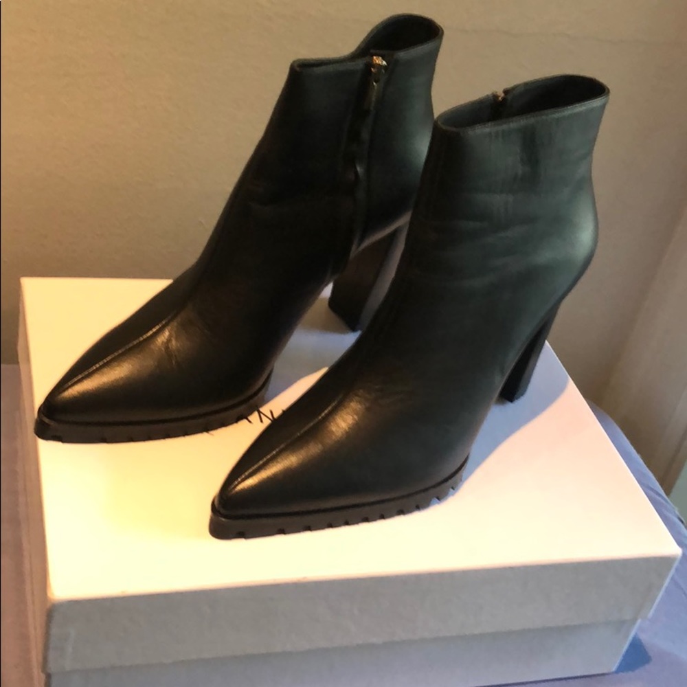 ANINE BING Frances Leather Ankle Boots